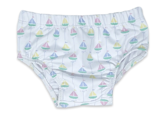 PASTEL SAILBOAT SWIM DIAPER COVER - LULLABY SET