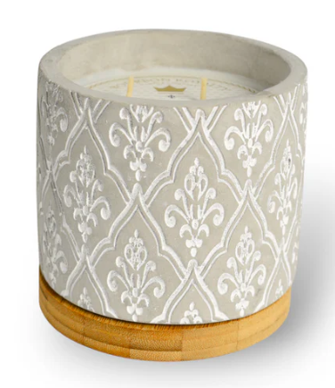 Bourbon Royalty 16oz Damask Stone Candle