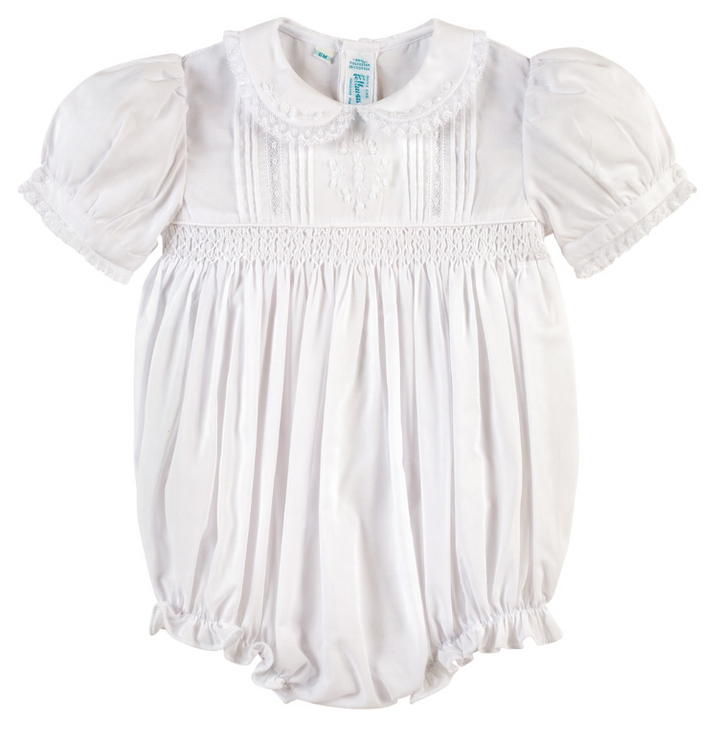 Girls White Heirloom Bubble - Feltman Brothers