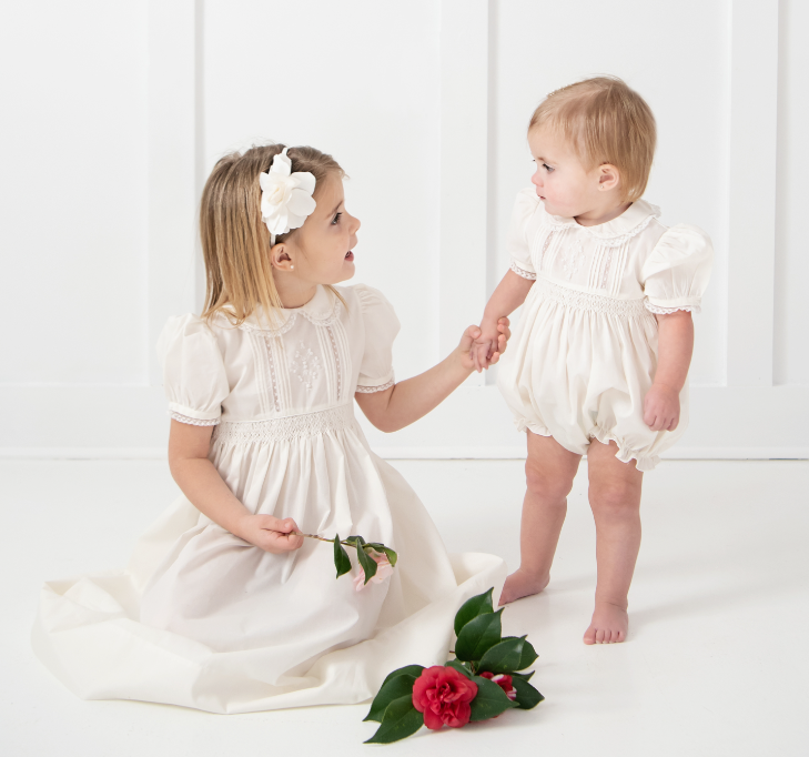 Girls White Heirloom Bubble - Feltman Brothers