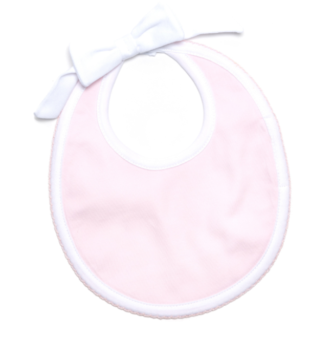 Pink Pima Bow Bib - Milly Marie