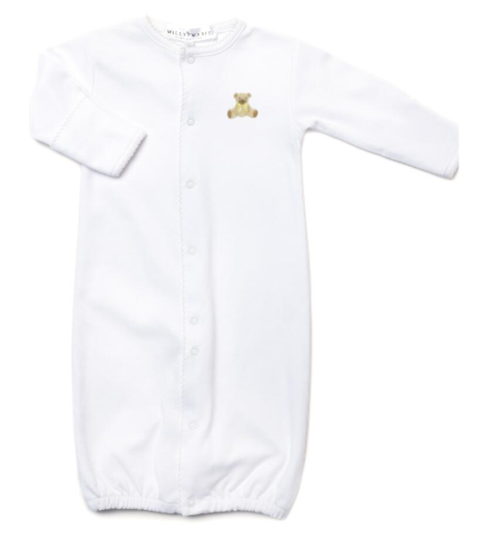 Unisex Baby Yellow Teddy Converter Gown & Hat - Milly Marie