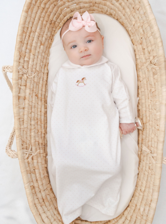 Baby Girl Rocking Horse Day Gown - Milly Marie