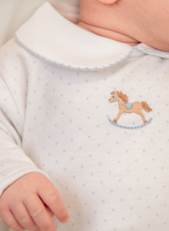 Baby Boy Rocking Horse Day Gown - Milly Marie