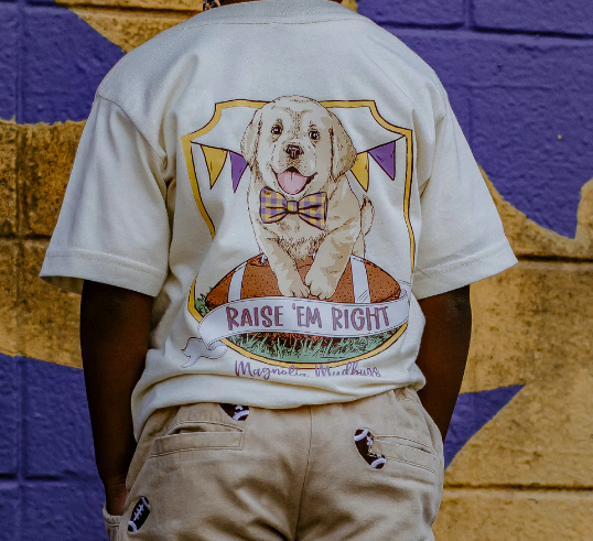 Raise 'Em Right Football Puppy T-Shirt - Magnolia Mudbugs