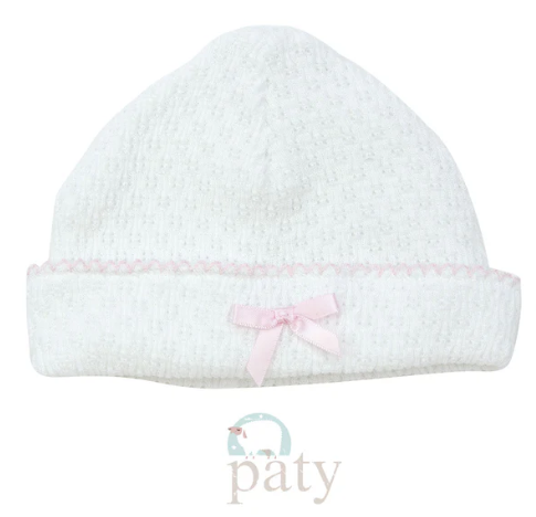 White Paty Knit Saylor Cap