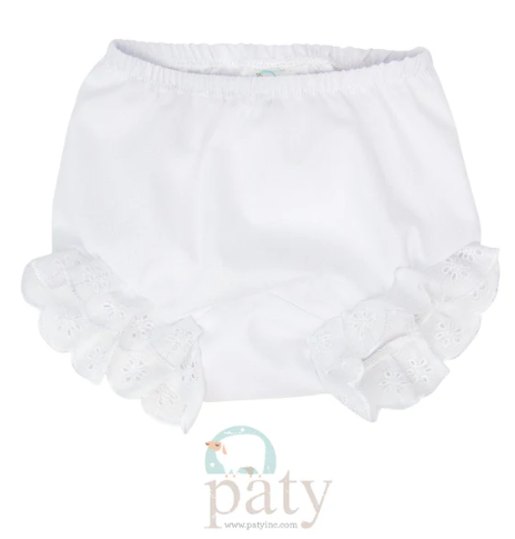 White Bloomers w/ Eyelet Trim - Paty