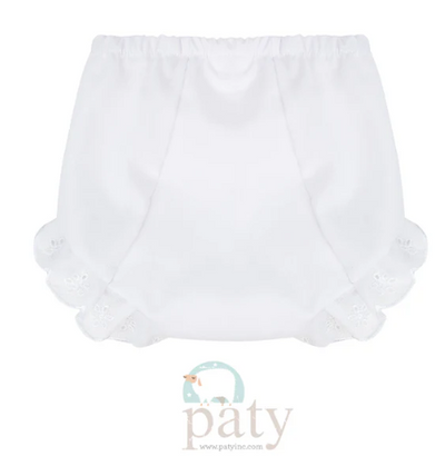 White Bloomers w/ Eyelet Trim - Paty