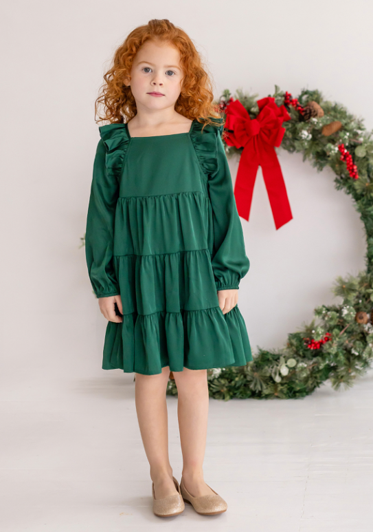 Mistletoe Green Dress - Isobella & Chloe