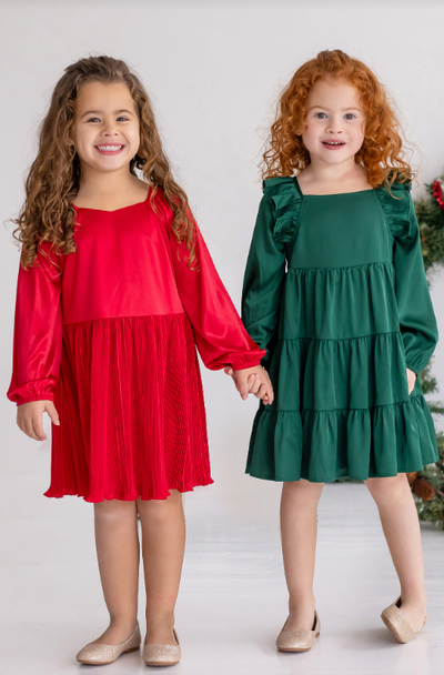 Mistletoe Green Dress - Isobella & Chloe