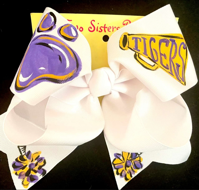 Hand Painted Bows - Two Sisters Bows - Collegiate