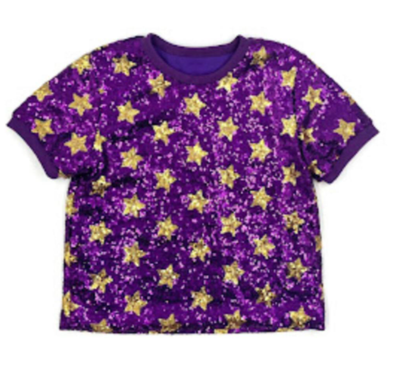 LSU Purple & Gold Sequin Star Shirt