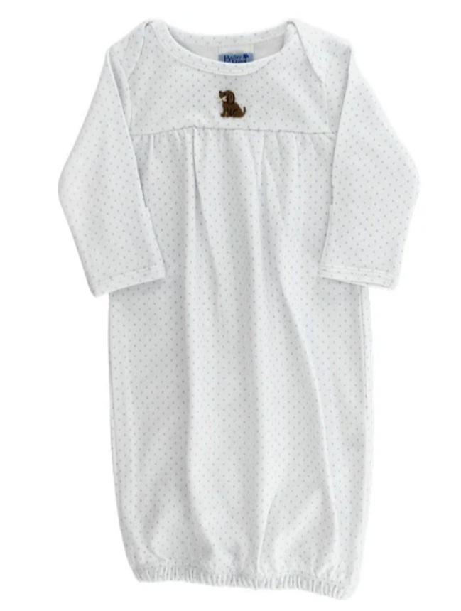 Puppy Dog Boy Gown - Bailey Boys - Newborn