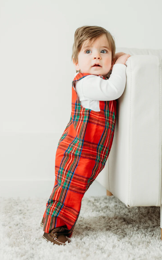 Baby boy Red Tartan Longall Jon Jon - Maddie & Connor