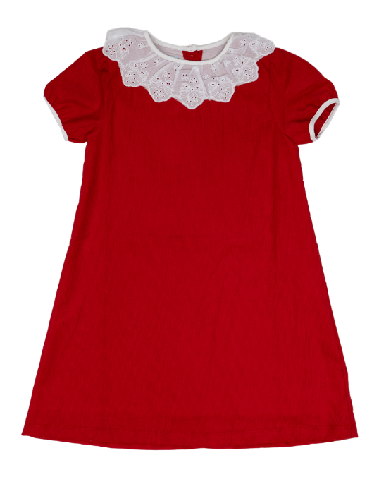 Red Corduroy Dress - The Oaks Apparel