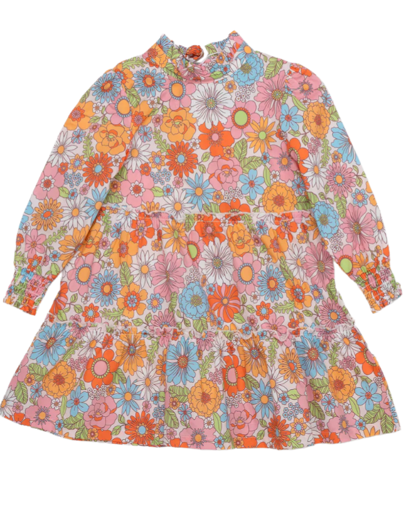 Retro Floral Dress - The Oaks Apparel