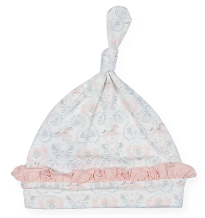 Pink Carousel Ruffles Footie & Hat - Magnetic Me