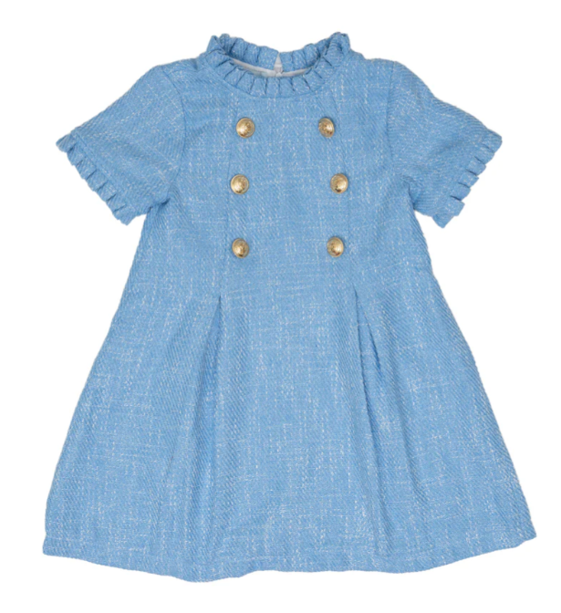 Bluebird Tweed Dress - The Oaks Apparel