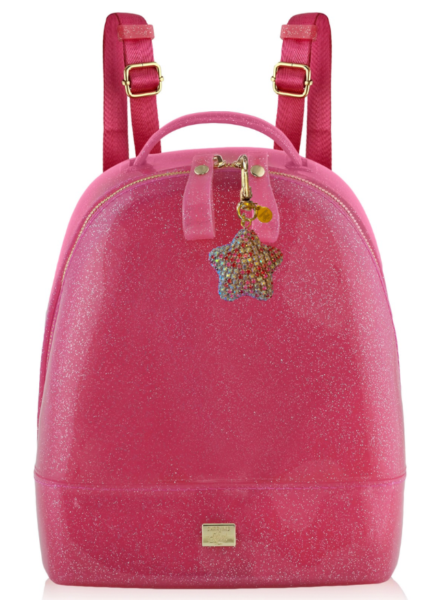 Hot Pink Glitter Backpack Purse - Carrying Kind