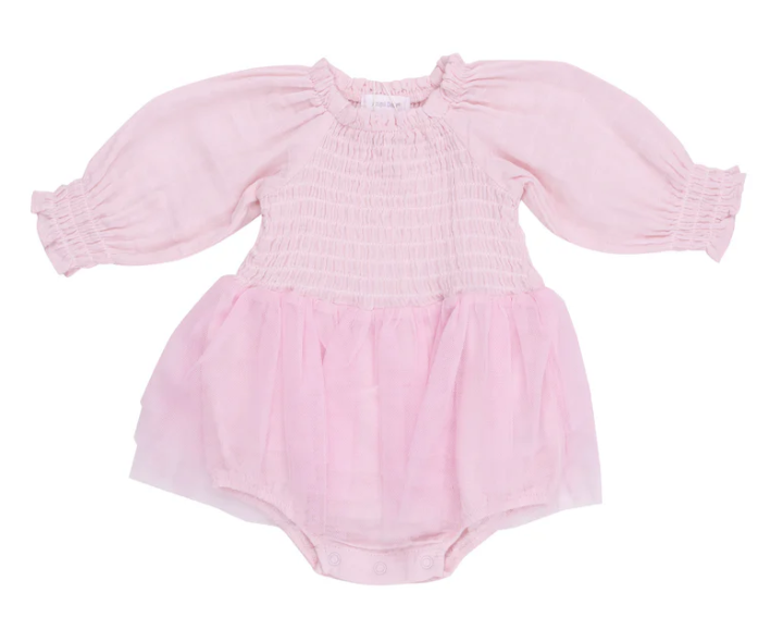 Ballet Pink Smocked Tutu Bubble - Angel Dear