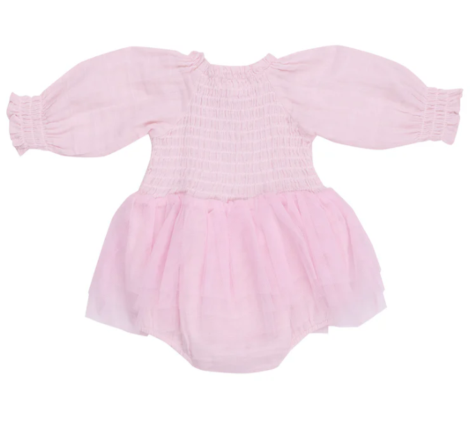 Ballet Pink Smocked Tutu Bubble - Angel Dear