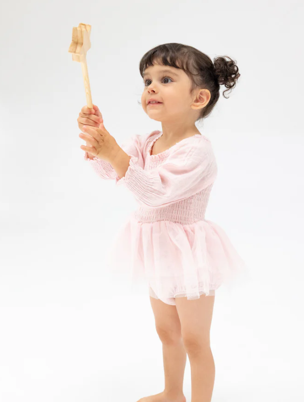 Ballet Pink Smocked Tutu Bubble - Angel Dear