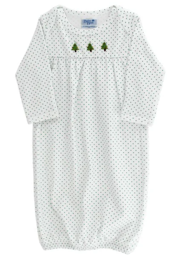 Christmas Trees Newborn Gown - Bailey Boys