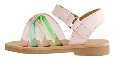 Pink Sandal with Multi Color Criss-Cross Jelly Straps - Baby Deer