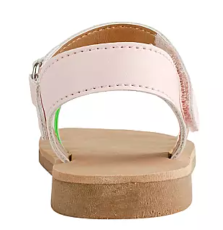 Pink Sandal with Multi Color Criss-Cross Jelly Straps - Baby Deer