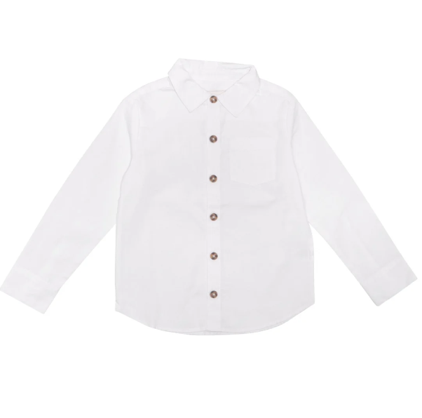 White Classic Poplin Button-down - Sammy + Nat