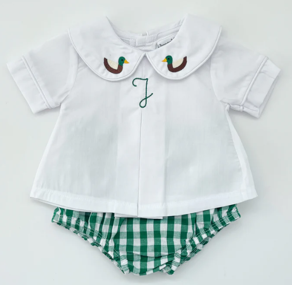 White Peter Pan Short Sleeve Shirt - 12M