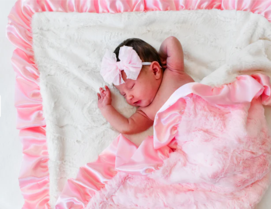 Pink Luxury Baby Blanket - Rockin Royalty