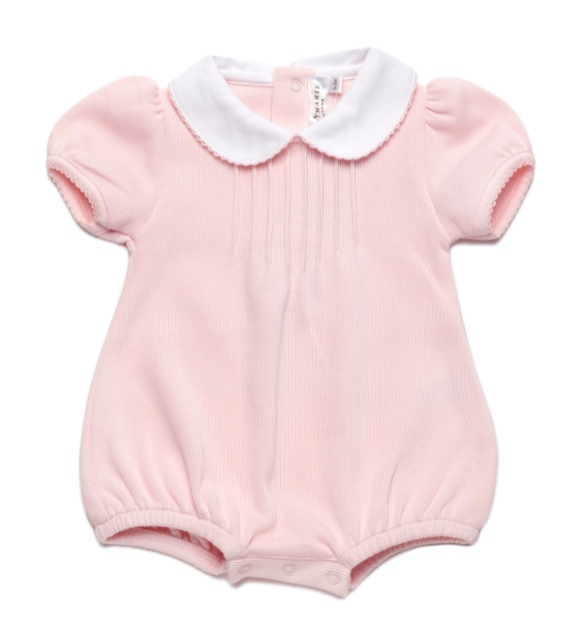 Pink Pima Knit Girls Bubble - Milly Marie