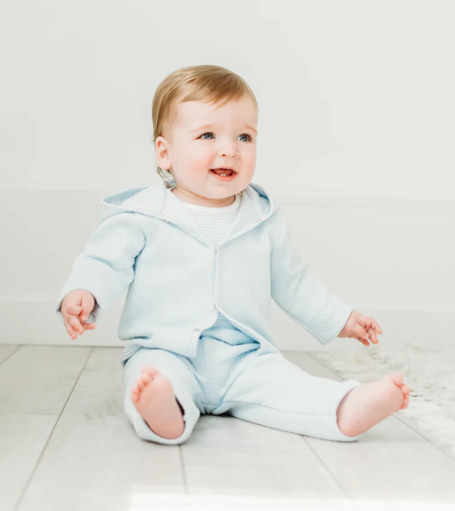 Benjamin Blue Quilted 3PC Set - Maddie & Connor