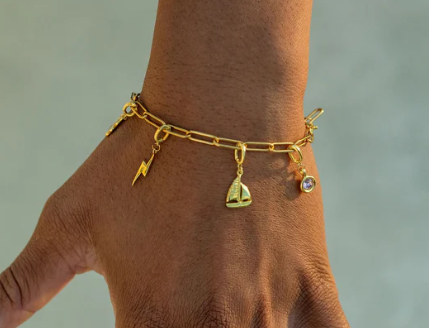 Lightning Bolt Gold Charm - EthicGoods