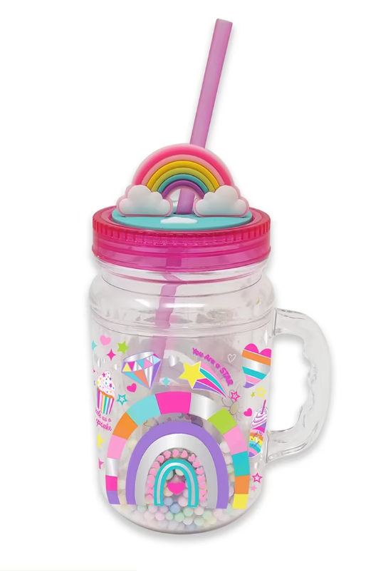 RAINBOW GLOW IN THE DARK MASON JAR