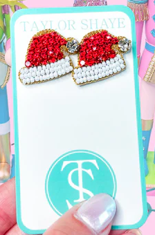 Santa Hat Stud Earrings - Taylor Shaye