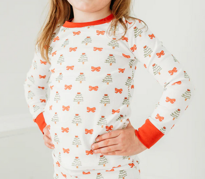 Holiday Bows 2 Piece Pajama Set - Maddie & Connor