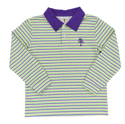 Throw Me Something Mister L/S Polo Shirt - Cypress Row