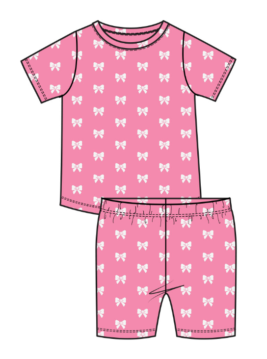 Pink Bows Bamboo Pajama Set - Angel Dear