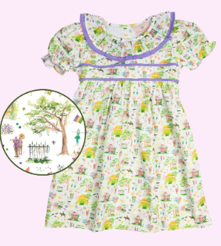 Mardi Gras Print Dress - Smockingbird