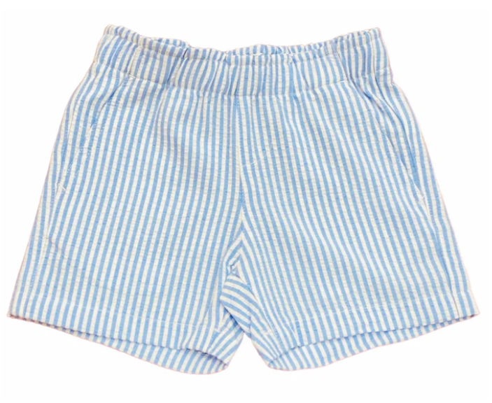 Boys Seersucker Shorts - Lulu Bebe