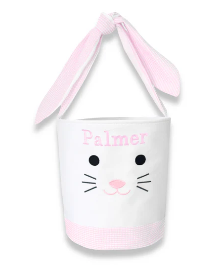 Pink Easter Bunny Basket - Bits & Bows