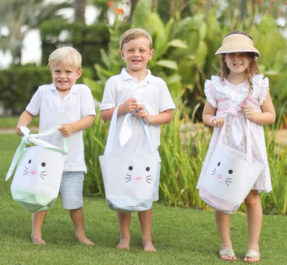 Blue Easter Bunny Basket - Bits & Bows