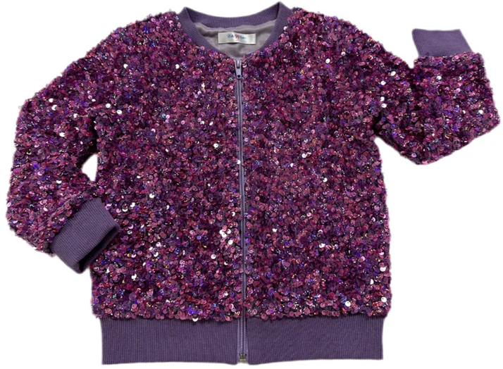 Purple Sequin Jacket - Lulu Bebe