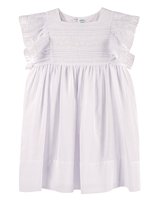 White Voile & Lace Princess Dress - Feltman Brothers