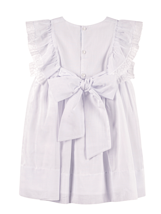 White Voile & Lace Princess Dress - Feltman Brothers