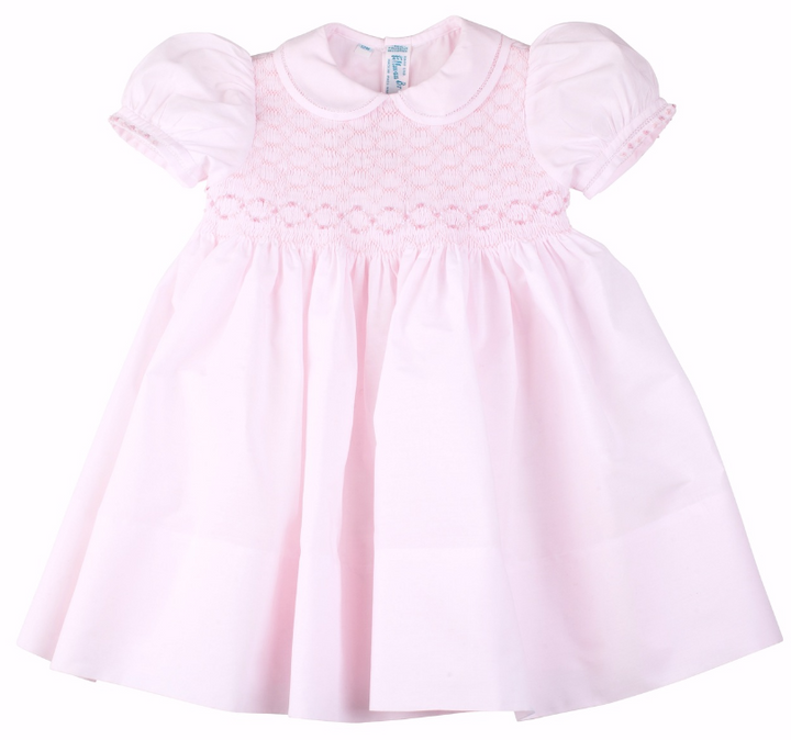 Collared Smocked Pink Dress - Feltman Brothers