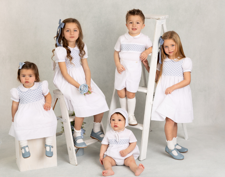 Blue & White Smocked Dress - Feltman Brothers