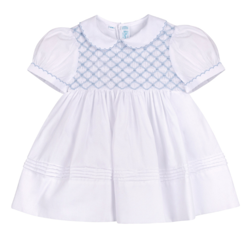 Blue & White Smocked Dress - Feltman Brothers